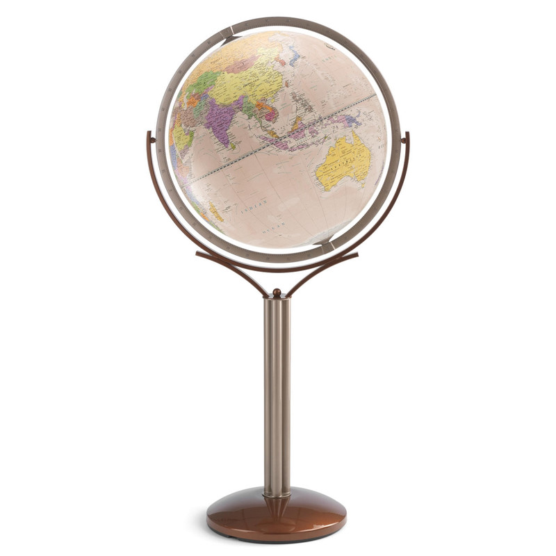 Zoffoli living Globo com pedestal Magellano Rosa Antico 50cm