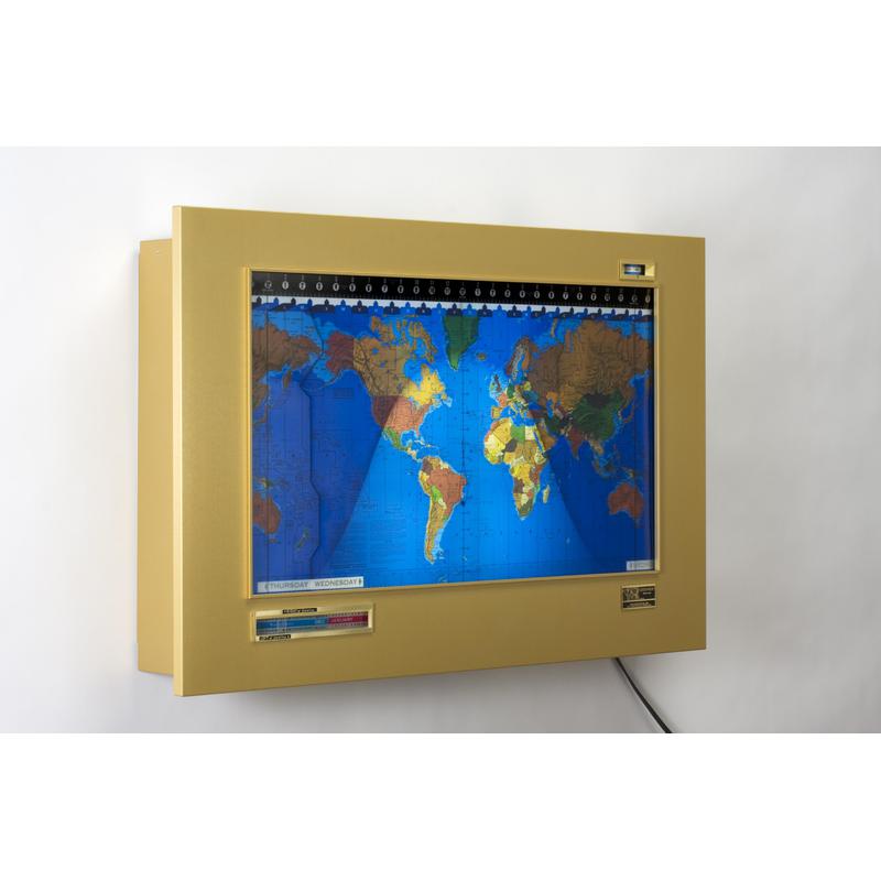 Geochron Kilburg original em alumínio anodizado dourado e bordas douradas