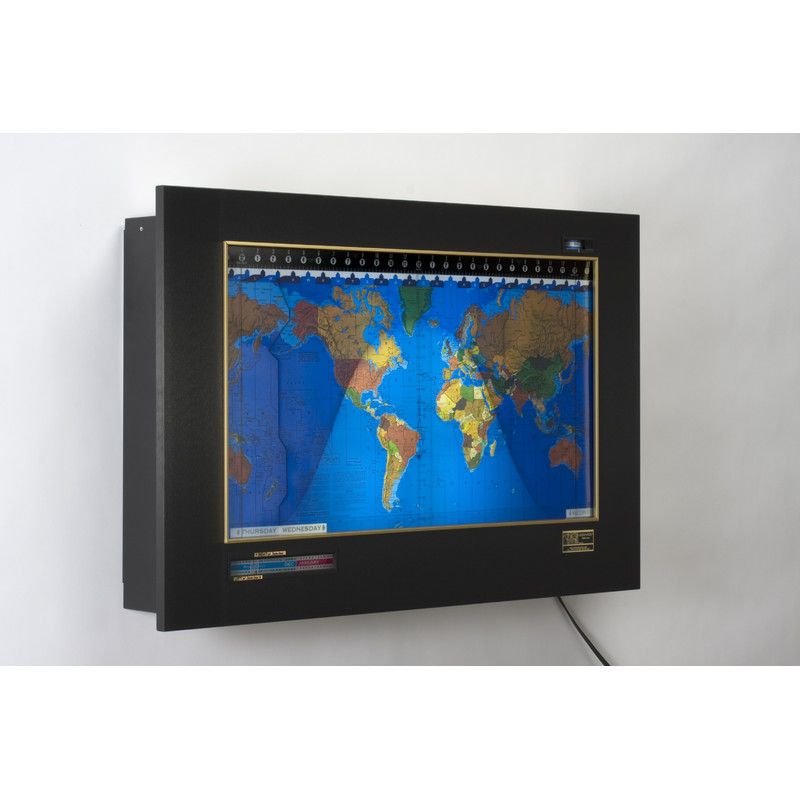 Geochron Kilburg original em alumínio anodizado preto e bordas douradas