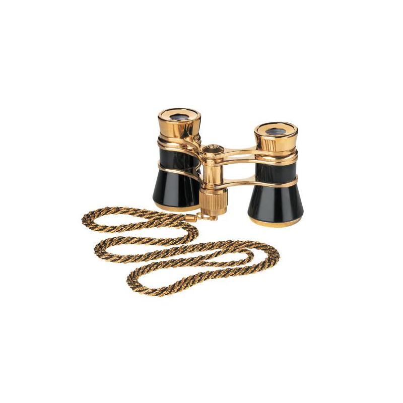 Eschenbach Binóculos de ópera Opera glasses Glamour 3x25 black-gold com corrente