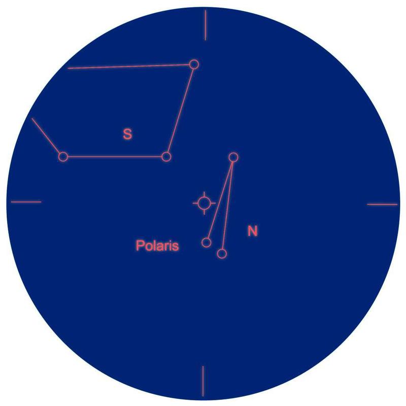 Explore Scientific Buscadora ES 8x50 de visor a 90° com prisma Amici e gravura polar