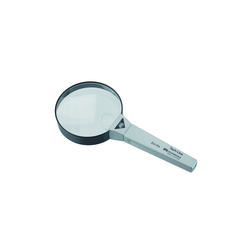 Schweizer Lupa Lente de aumento de mão Tech-Line Bifo 2x/4x