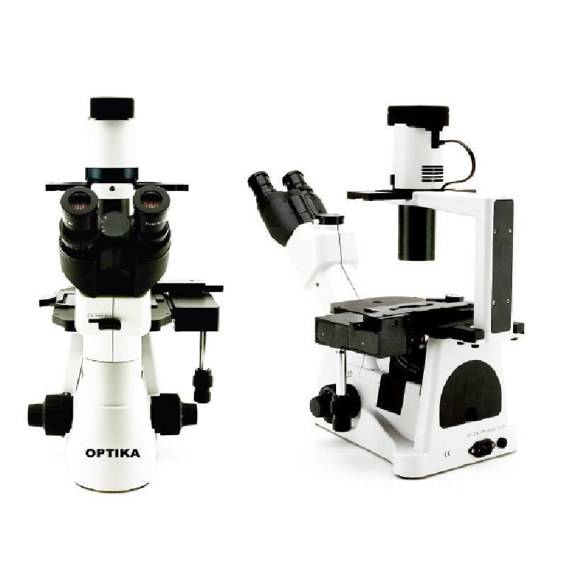 Optika XDS-3, Microscópio inverso triocular (com mesa em cruz e corpo de alumínio)