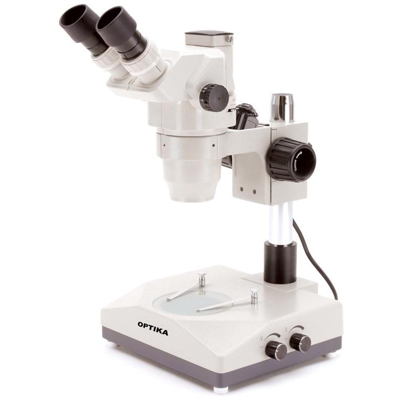 Optika   Microscópio com zoom binocular SZR-13, suporte pendente articulado