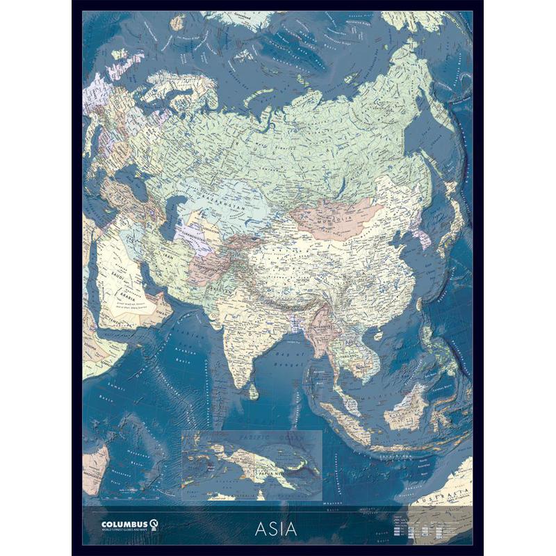 Columbus Mapa continental da Ásia KK2021AS