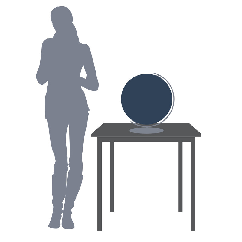 Columbus Globo Royal 40 cm em pele lisa camel