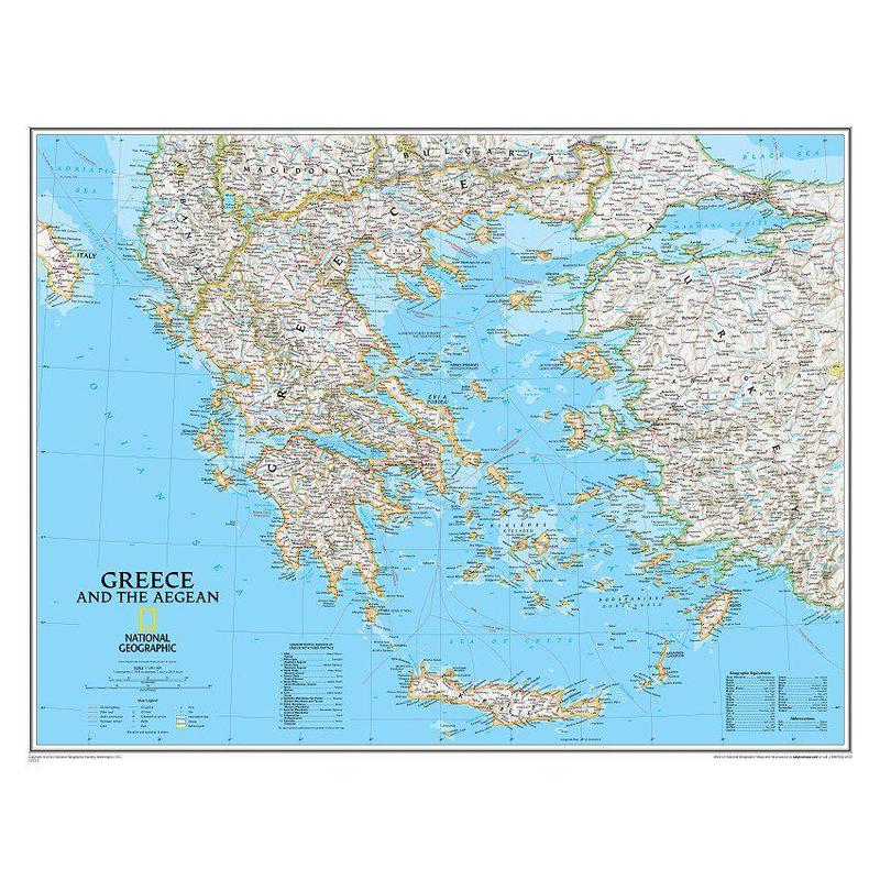 National Geographic mapa da Grécia