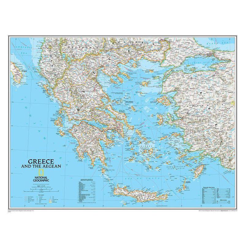 National Geographic mapa da Grécia