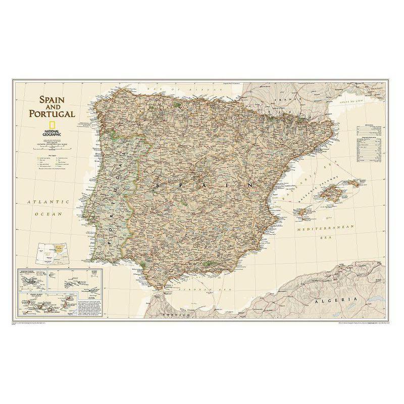 Mapa de espanha e portugal