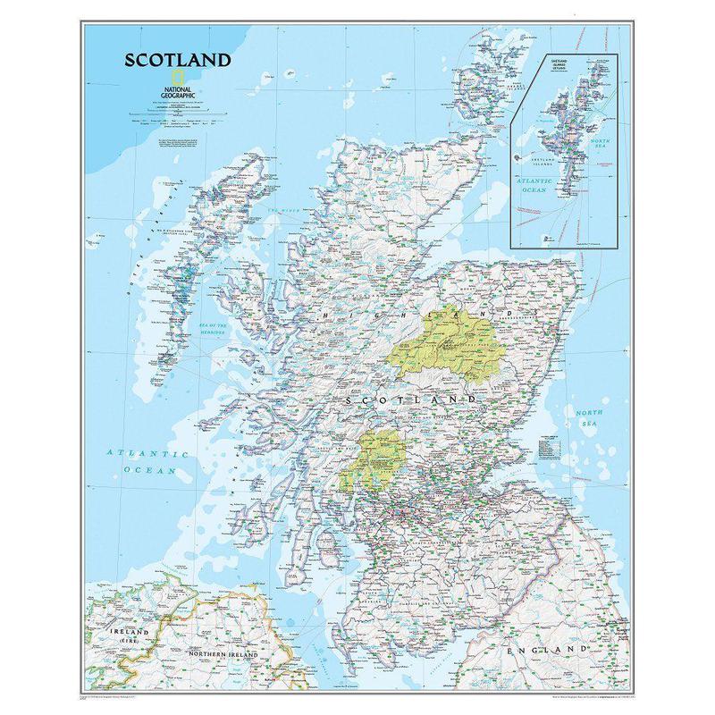 National Geographic Mapa Escócia