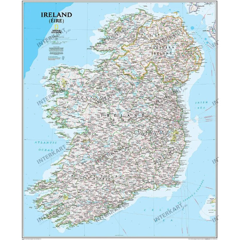 National Geographic Mapa Irlanda (76 x 91 cm)