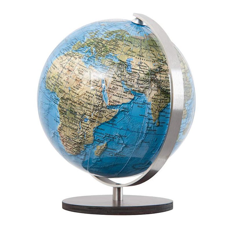 Columbus Mini-globo Base em madeira de macassar Duorama 12cm