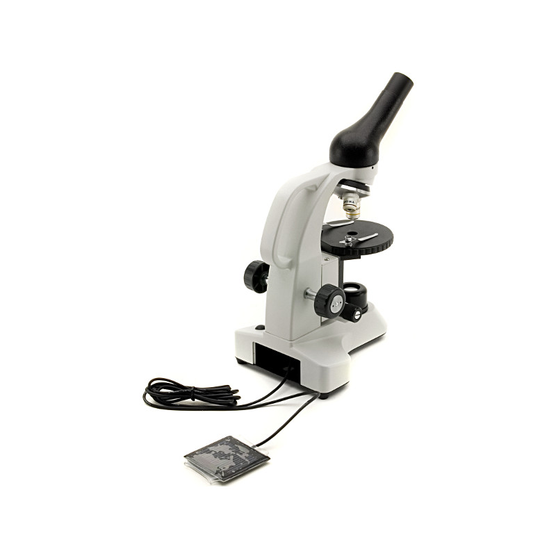 Optika Microscópio B-20 Solar, monocular, LED, com painel solar