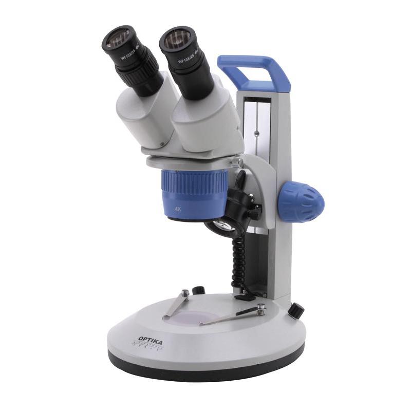 Optika Microscópio stéreo LAB10, objeto iluminado com luz LED20x-40x  ou transmitida