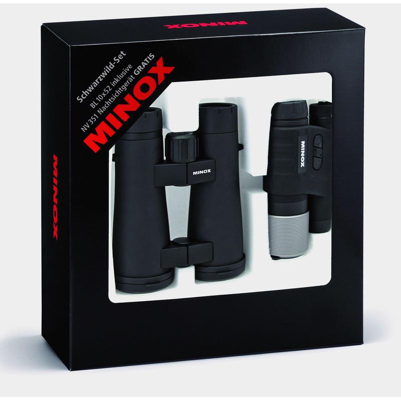 Minox Binóculo Conjunto Schwarzwild BL 10x52 + Aparelho de visão noturna NV 351