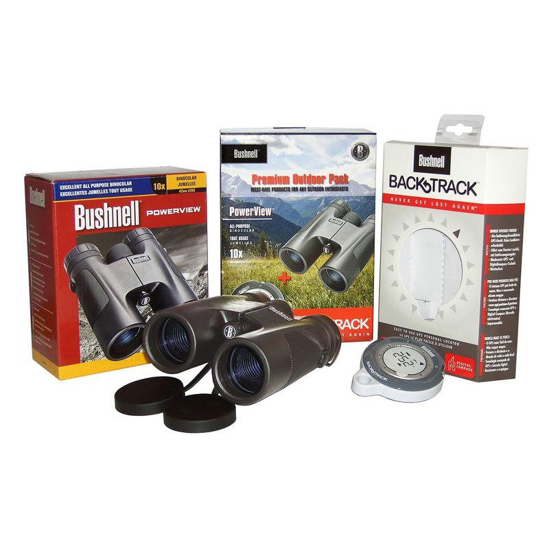 Bushnell Conjunto de ação binóculo Powerview 10x42 + aparelho BackTrack GPS