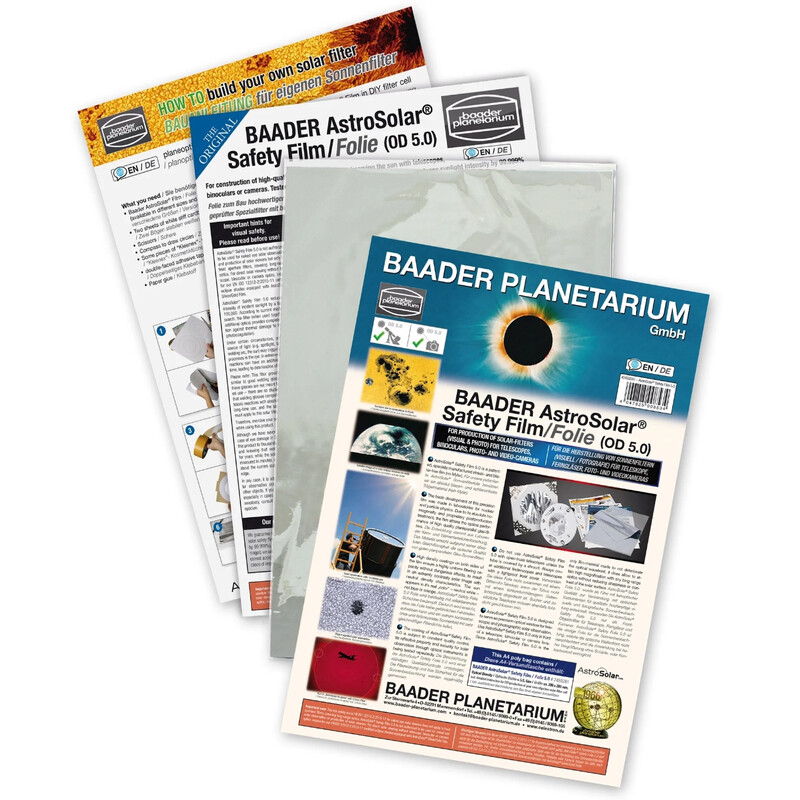 Baader Fólia de filtragem AstroSolar® Safety OD 5,0, 20 x 29 cm