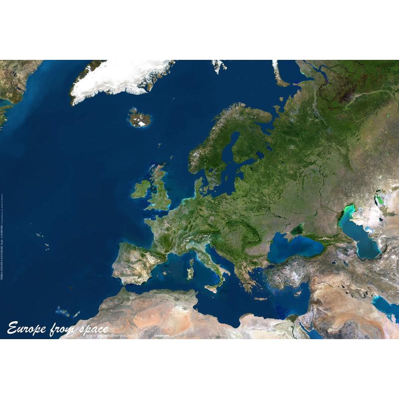 Planet Observer Mapa da Europa pelo 'Observador do Planeta'