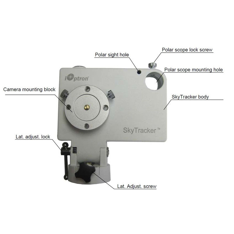 iOptron Montagem SkyTracker unidade de rastreamento para astrofotografia, branca