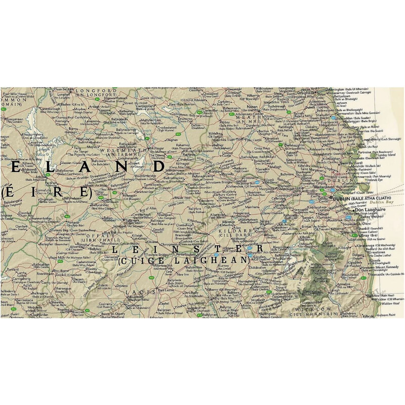 National Geographic Mapa Irlanda (76 x 91 cm)