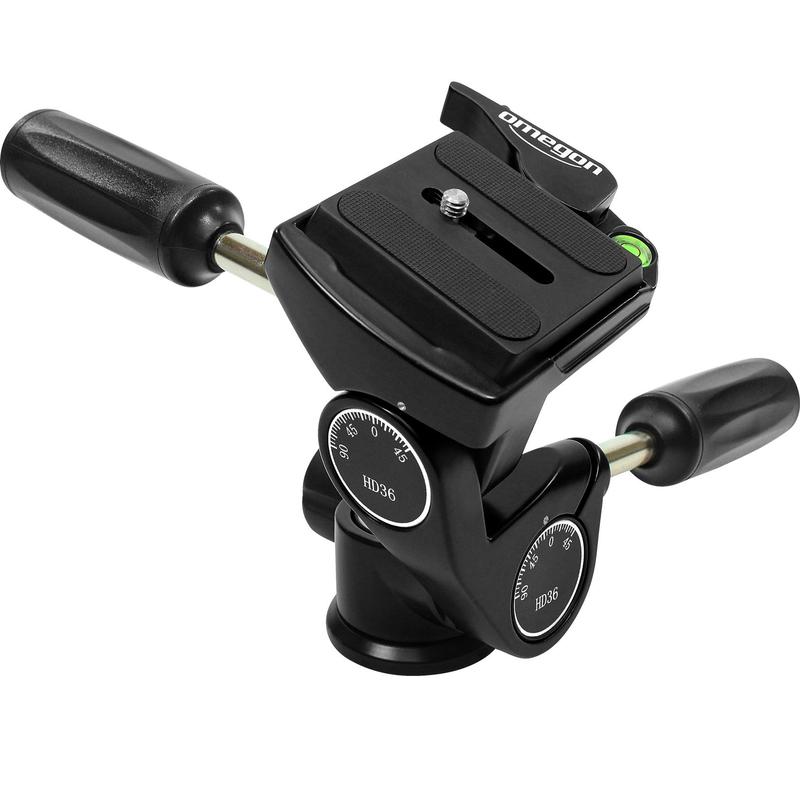 Omegon Cabeças panorâmicas Cabeça panorâmica para tripé 3-Wege-Neiger Pro PD36