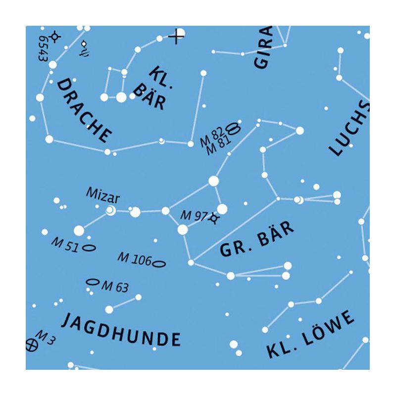 Kosmos Verlag Carta de estrelas Mapa celeste giratório