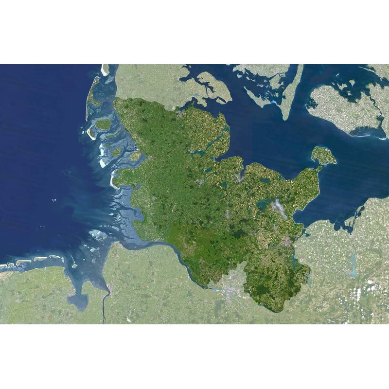 Planet Observer Mapa regional Schleswig-Holstein pelo 'Observador do planeta'