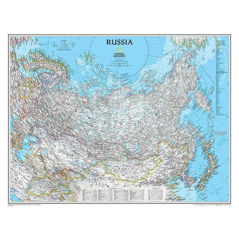 National Geographic Mapa Rússia política