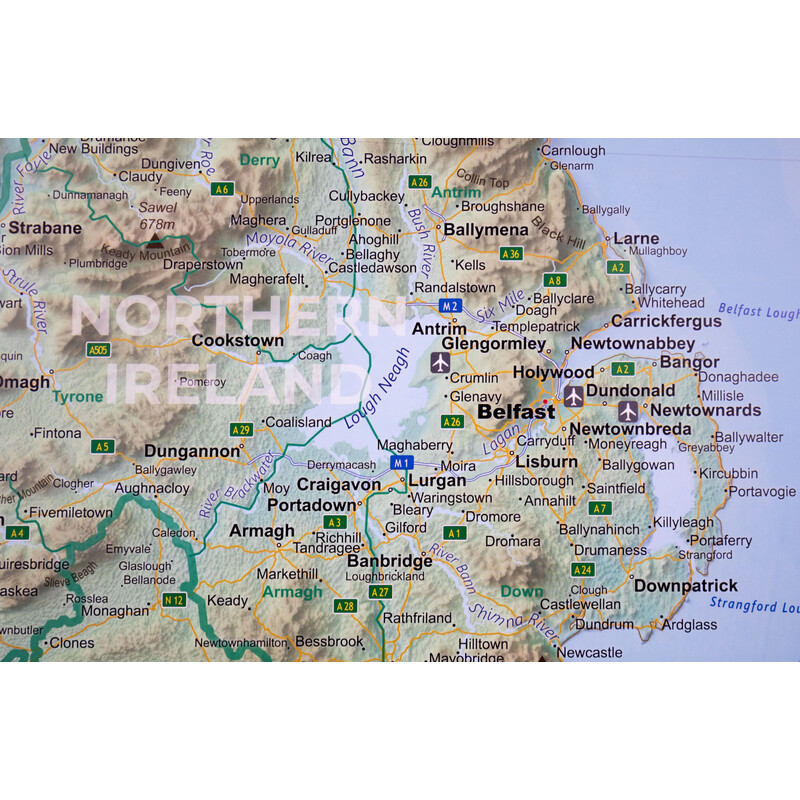 GeoMetro Mapa Irlanda (90 x 90 cm)