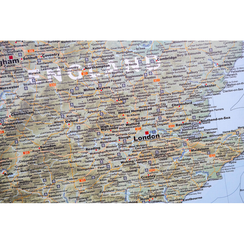 GeoMetro Mapa United Kingdom (100 x 140 cm)