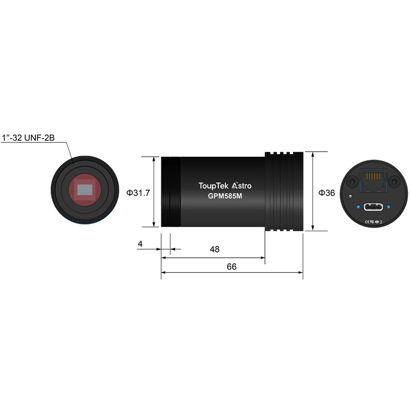 ToupTek Câmera Astro Guiding-Kamera GPM585M