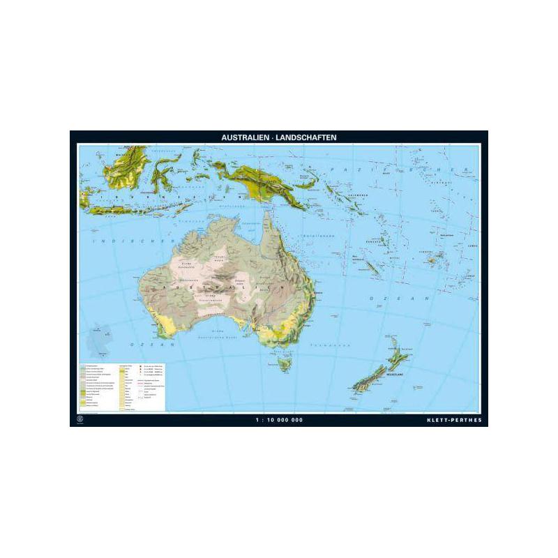 Klett-Perthes Verlag Mapa de continente Paisagens da Austrália