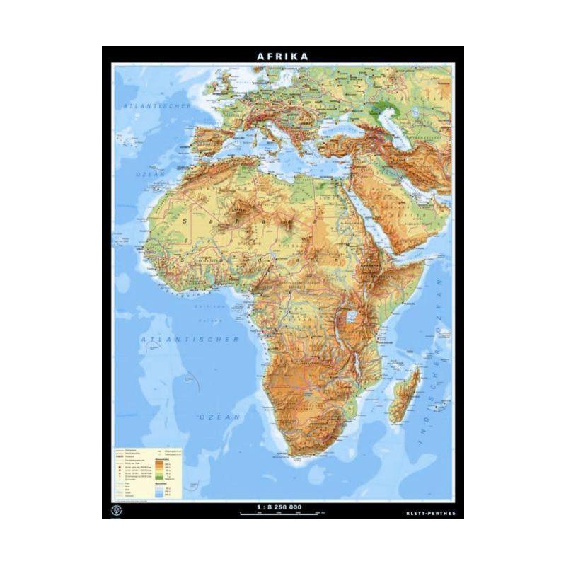 Klett-Perthes Verlag mapa de continente África física / política (P) 2 lados