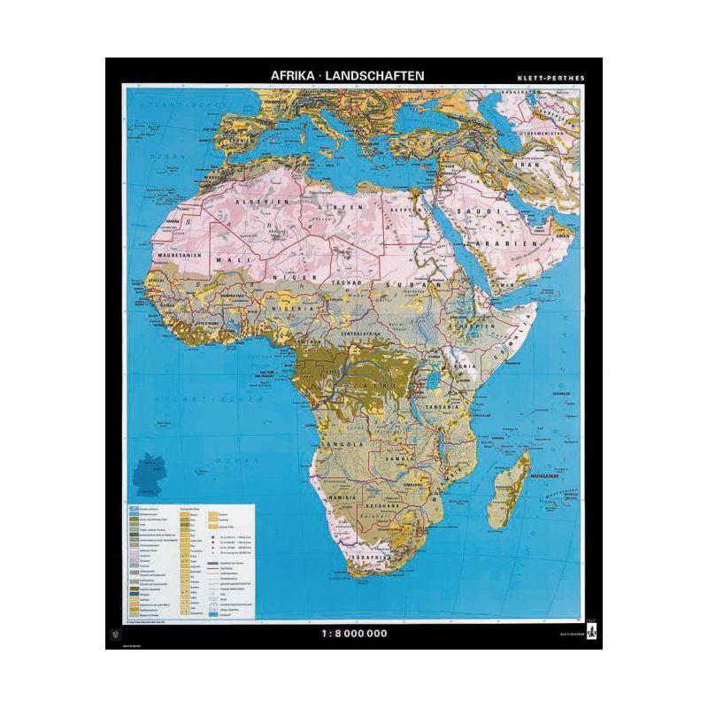 Klett-Perthes Verlag Mapa de continente Paisagens da África