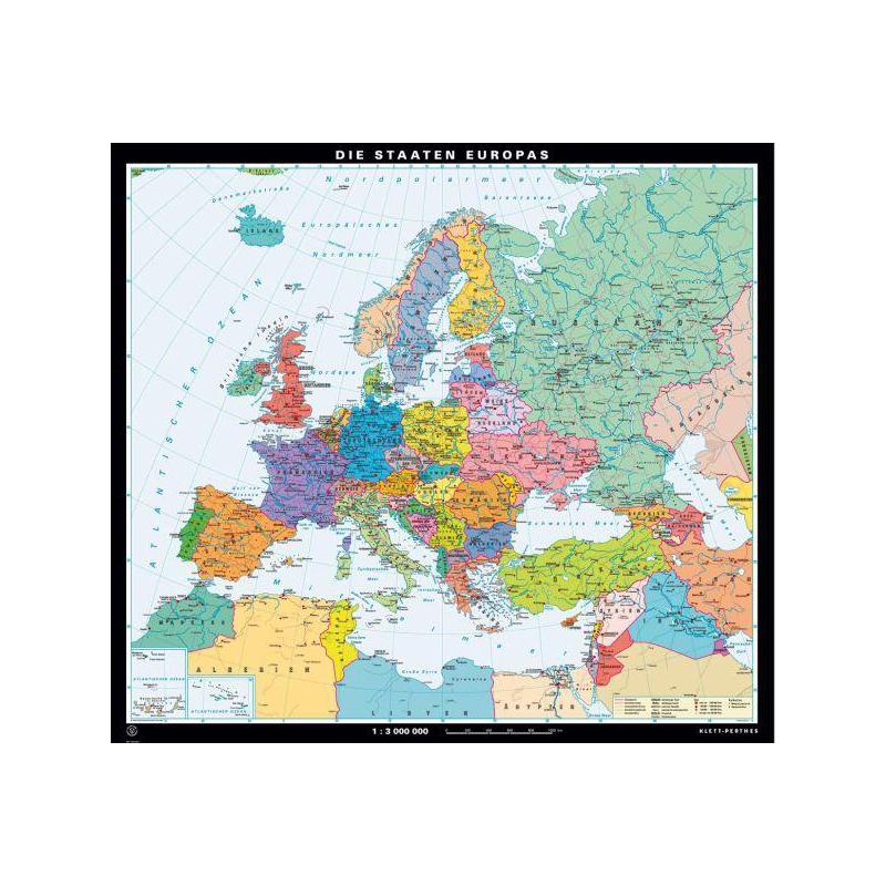 Klett-Perthes Verlag Mapa de continente Os países da Europa