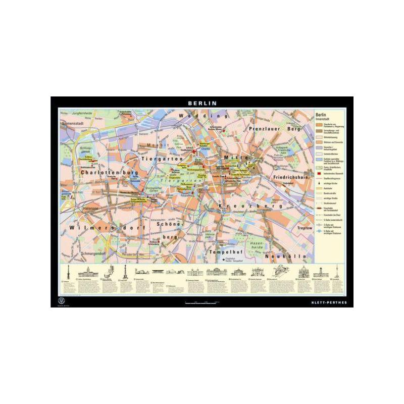 Klett-Perthes Verlag Mapa regional Berlim centro da cidade (P)