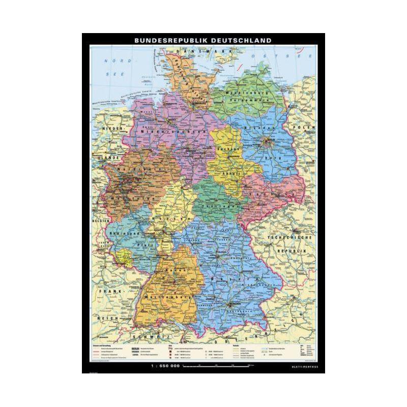 Klett-Perthes Verlag Mapa Alemanha, político grande