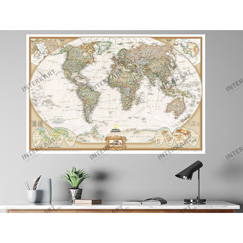 National Geographic Mapa mundial Executive (117x76cm)