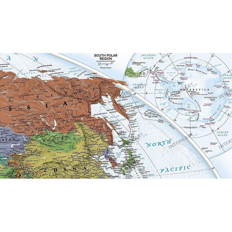 National Geographic Mapa mundial político decorativo, grande