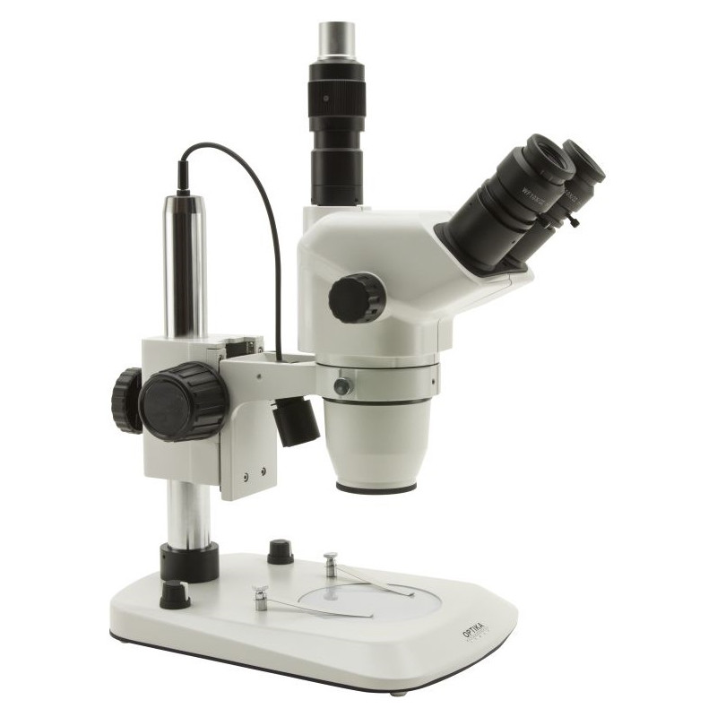 Optika Microscópio estéreo SZN-4, Triocular, zoom, 7x-45x, LED