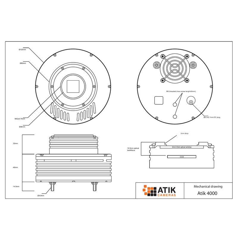 Atik Câmera 4000 Mono