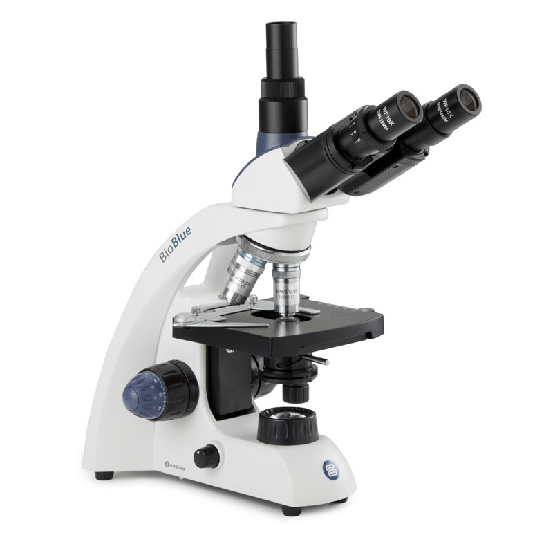 Euromex Microscópio BioBlue, BB.4243, trino, DIN, semiplan, 40x-600x, 10x/18, NeoLED, 1W