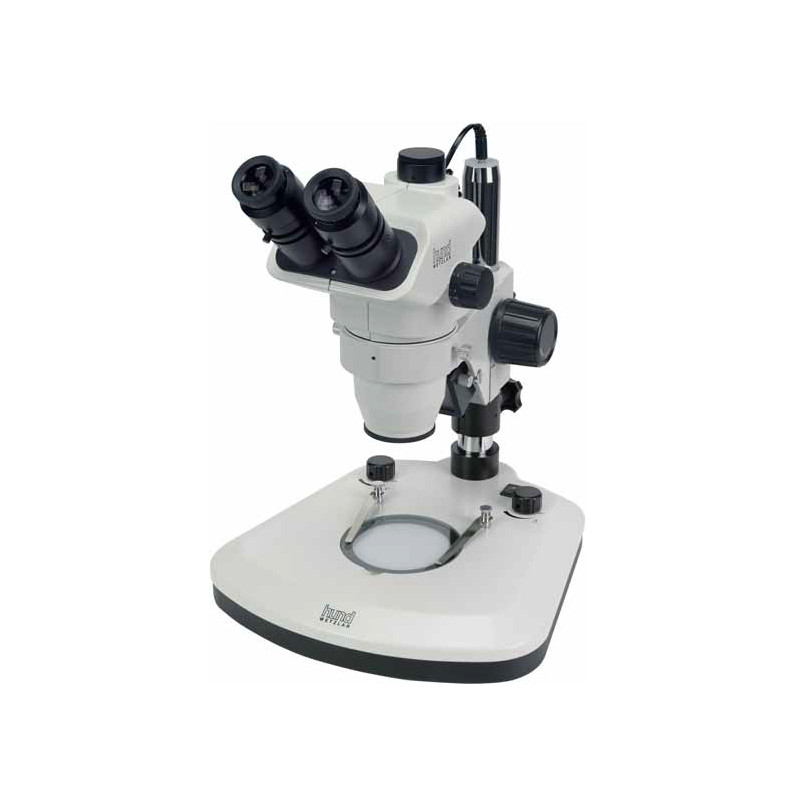 Hund Microscópio estéreo zoom Wiloskop - F, Tripé ST - AD, LED, Triocular