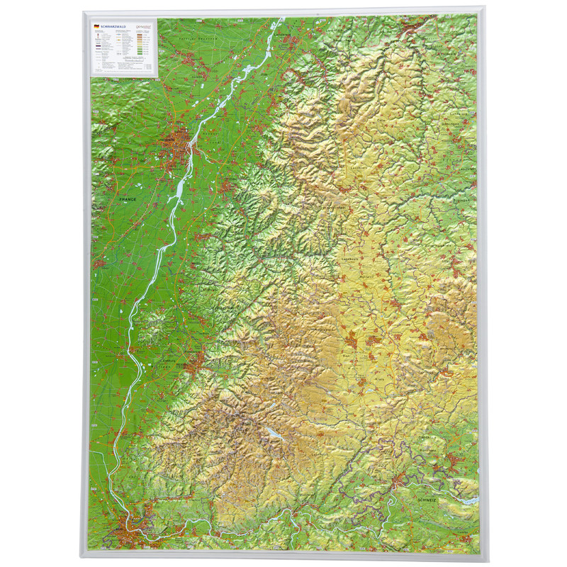 Georelief Mapa regional Floresta Negra