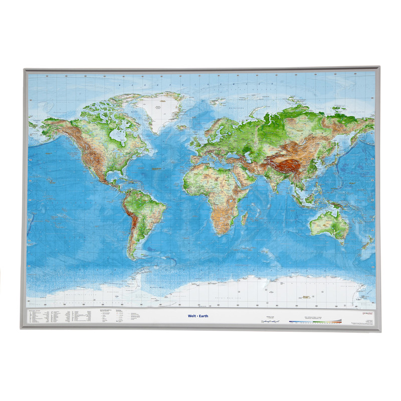 Georelief Mapa 3D em relevo (77 x 57 cm)