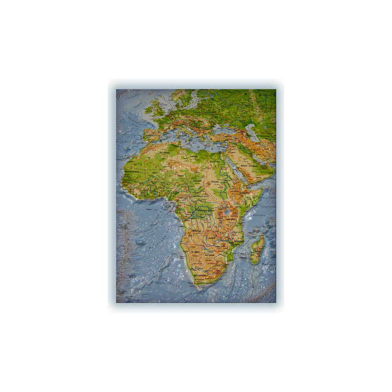 geo-institut os Mapa mundial Mapa de relevo mundial Linha de prata físico Inglês