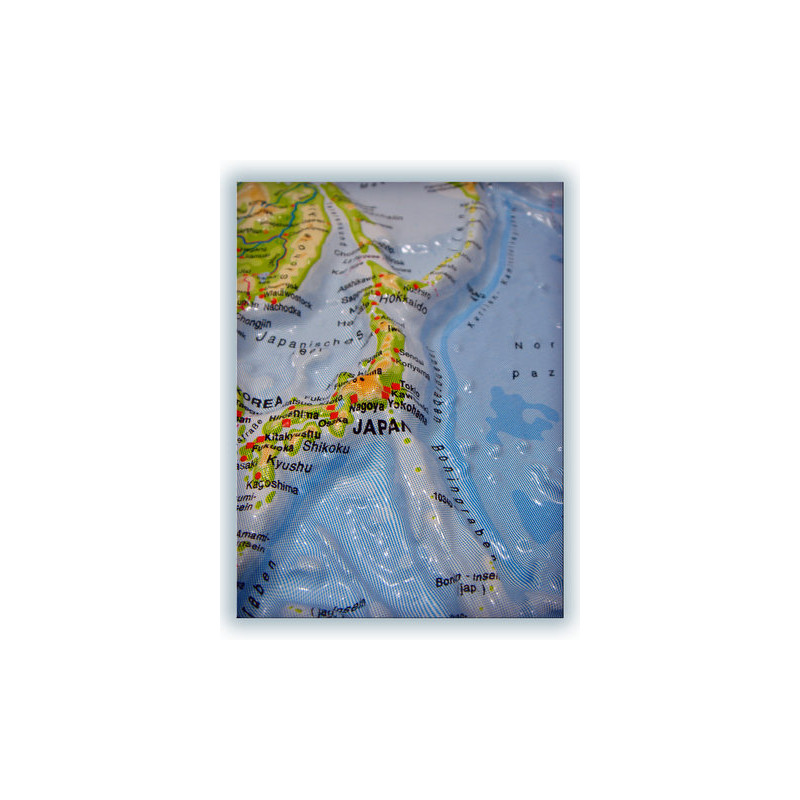 geo-institut os Mapa mundial Mapa de relevo mundial Linha de prata físico Inglês