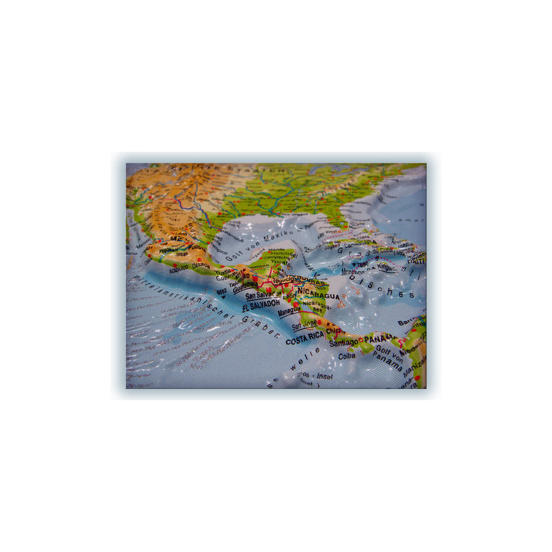 geo-institut os Mapa mundial Mapa de relevo mundial Linha de prata físico Inglês