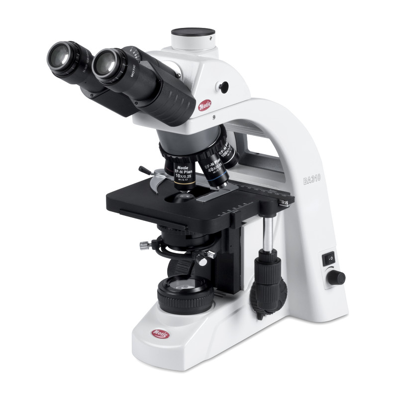 Motic Microscópio BA310 trino, câmara Moti-cam 3+, Adaptador de câmera 0,5x C-Mount