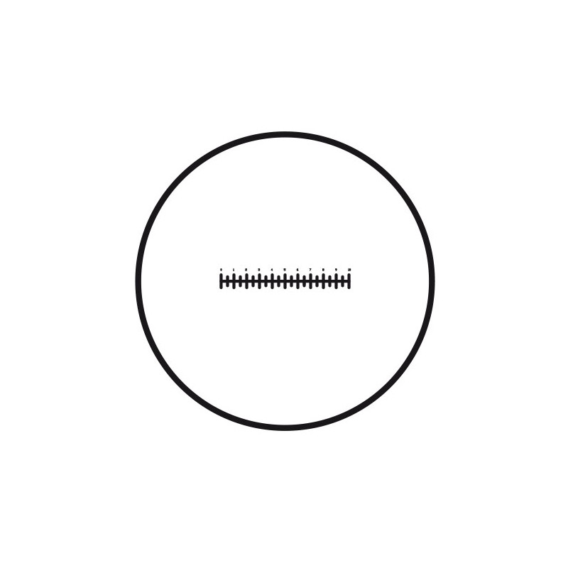 Motic Placa micrométrica , eyepiece reticule scale (10mm in 100 parts), (25mm diameter)